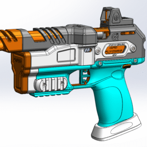 Q2 3d Printed Fully Automatic Flycore Nerf Toy Blaster (.STL FILES ONLY)