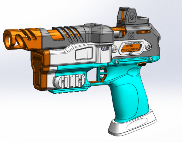 Q2 3d Printed Fully Automatic Flycore Nerf Toy Blaster (.STL FILES ONLY)