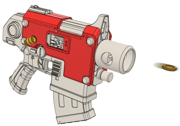 Adi-Ultima Baodan Pistol - Shell Ejecting Toy Disc Shooter