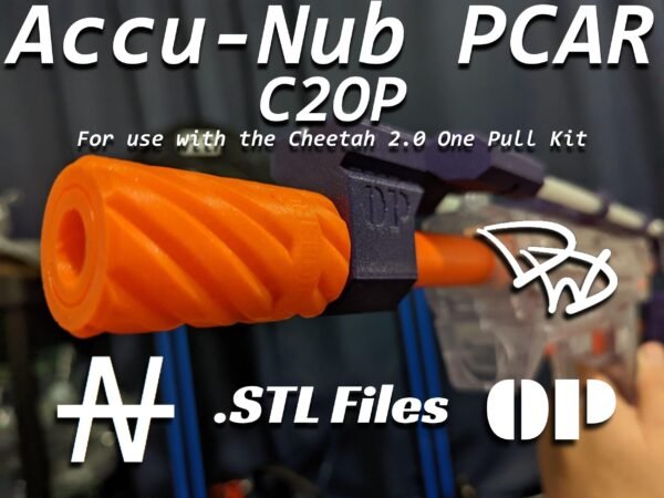 Cheetah 2 One Pull Kit (v5.1) + Zoomie Stock + C2OP Accu-Nub .STL files - Toy Foam Dart Blaster Accessory - Image 3