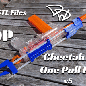 Cheetah 2 One Pull Kit (v5.1) + Zoomie Stock + C2OP Accu-Nub .STL files - Toy Foam Dart Blaster Accessory