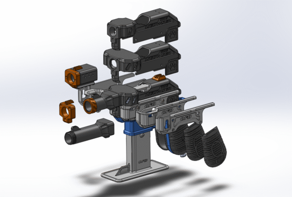 Meowser 3d Printed Fully Automatic Flycore Nerf Toy Blaster (.STL FILES ONLY) - Image 2