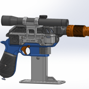Meowser DL-44 3d Printed Sci-fi Expansion Toy Blaster Accessory Kit (.STL files only)