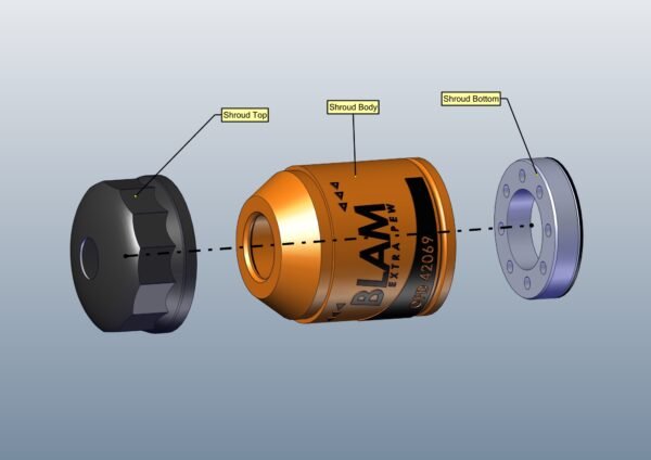 Turbine NERF Toy Blaster SCAR Barrel Cosmetic Oil Filter Shroud (Digital Files - STLs Only) - Image 2