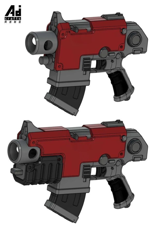 Adi-Ultima Heavy Baodan Pistol - Add-On for Toy Disc Shooter - Image 3