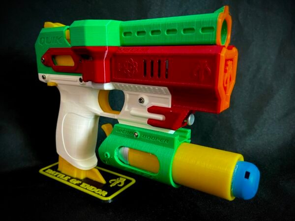 Micro Booper 3d Printed Pistol Mounted Toy Blaster Nerf Launcher (.STL FILES ONLY) - Image 6