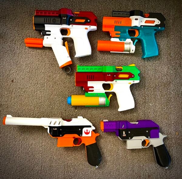 Micro Booper 3d Printed Pistol Mounted Toy Blaster Nerf Launcher (.STL FILES ONLY) - Image 2