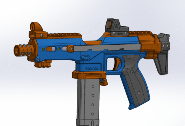 OFD Hana 3d printed toy foam dart blaster .STL FILES ONLY