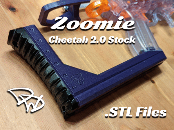 Cheetah 2 One Pull Kit (v5.1) + Zoomie Stock + C2OP Accu-Nub .STL files - Toy Foam Dart Blaster Accessory - Image 2