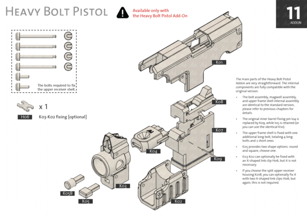 Adi-Ultima Heavy Baodan Pistol - Add-On for Toy Disc Shooter - Image 2