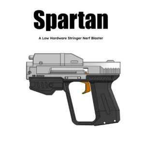 Spartan: A Low Hardware Nerf Stringer Blaster, inspired by the Halo Magnum