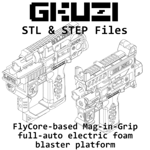 GKUzi MK1/2 Toy Flycore Foam Dart Blaster